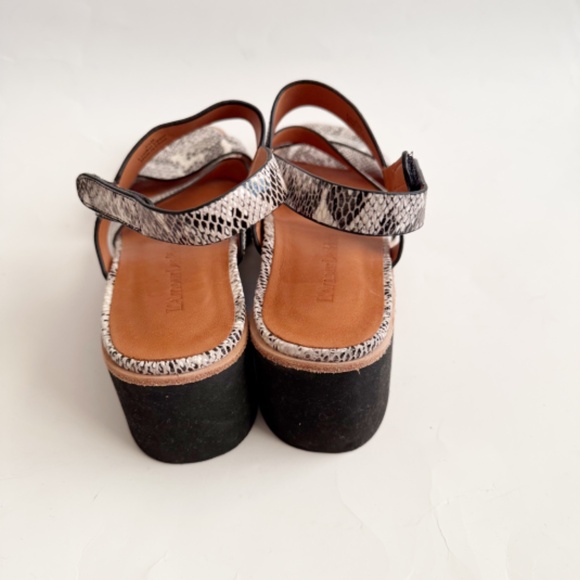 L'Amour Des Pieds Quesnel Snakeskin Print Leather Heels Sandals Size 9.5 - Picture 3 of 7
